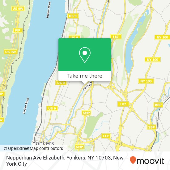 Mapa de Nepperhan Ave Elizabeth, Yonkers, NY 10703