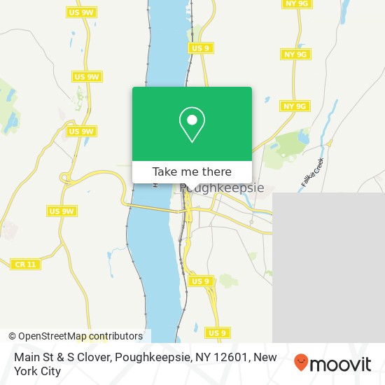 Mapa de Main St & S Clover, Poughkeepsie, NY 12601