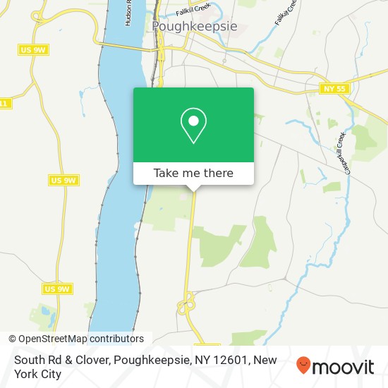 Mapa de South Rd & Clover, Poughkeepsie, NY 12601