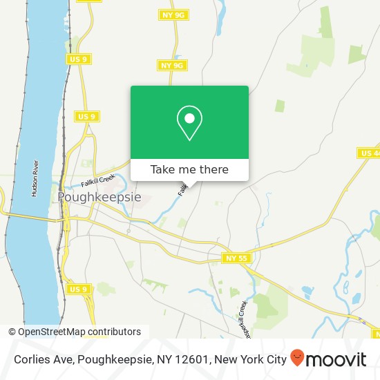 Mapa de Corlies Ave, Poughkeepsie, NY 12601