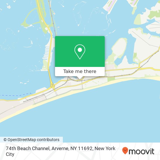 Mapa de 74th Beach Channel, Arverne, NY 11692
