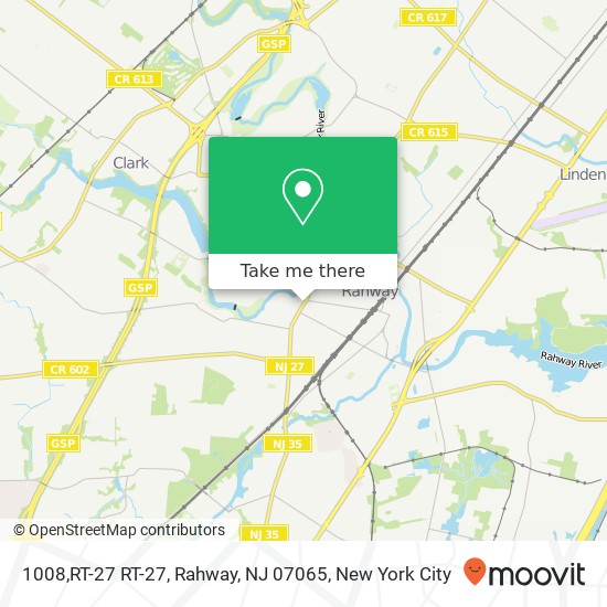 Mapa de 1008,RT-27 RT-27, Rahway, NJ 07065