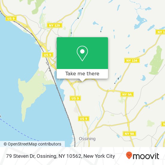 Mapa de 79 Steven Dr, Ossining, NY 10562