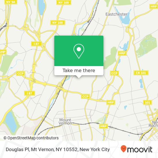 Mapa de Douglas Pl, Mt Vernon, NY 10552