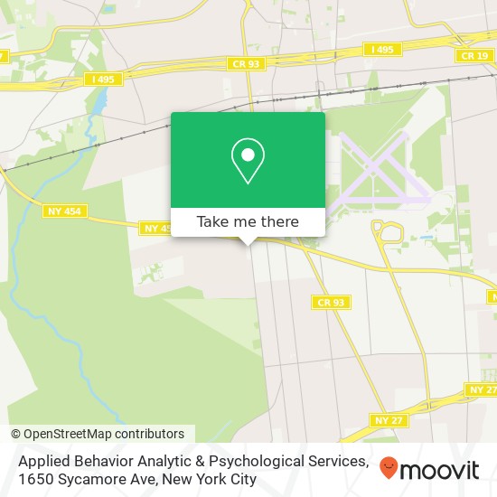 Applied Behavior Analytic & Psychological Services, 1650 Sycamore Ave map