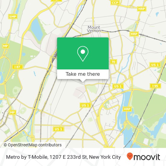 Metro by T-Mobile, 1207 E 233rd St map