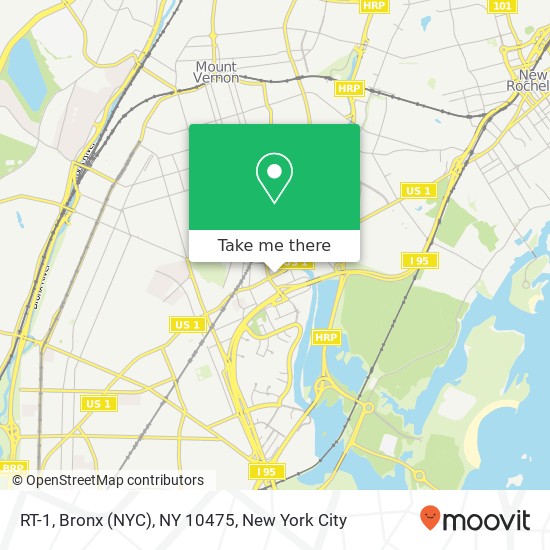 Mapa de RT-1, Bronx (NYC), NY 10475