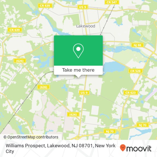 Mapa de Williams Prospect, Lakewood, NJ 08701