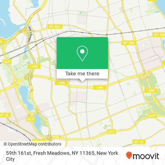 Mapa de 59th 161st, Fresh Meadows, NY 11365