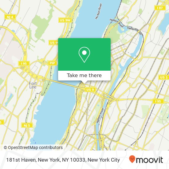 Mapa de 181st Haven, New York, NY 10033