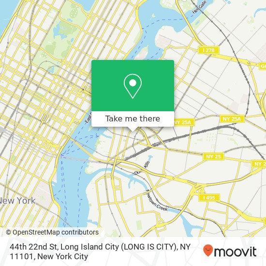 44th 22nd St, Long Island City (LONG IS CITY), NY 11101 map