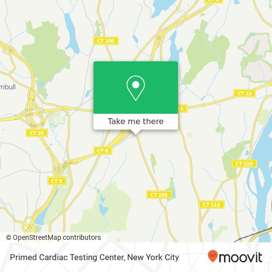 Primed Cardiac Testing Center map