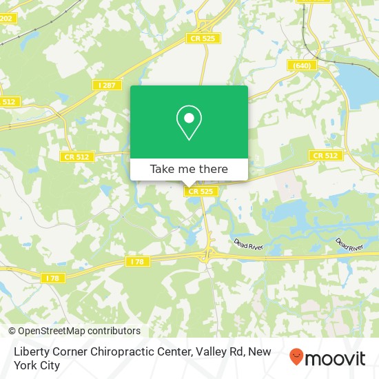 Mapa de Liberty Corner Chiropractic Center, Valley Rd