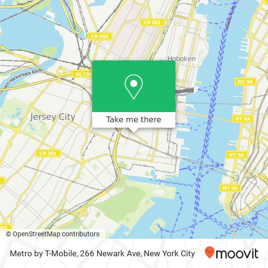 Metro by T-Mobile, 266 Newark Ave map