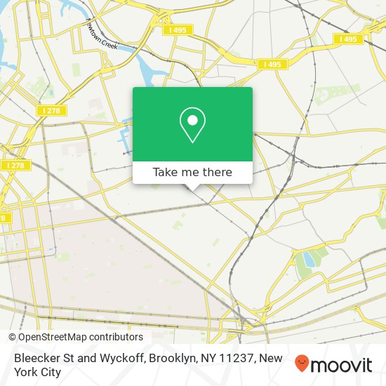 Bleecker St and Wyckoff, Brooklyn, NY 11237 map