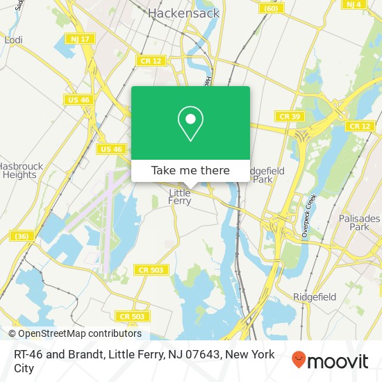 RT-46 and Brandt, Little Ferry, NJ 07643 map