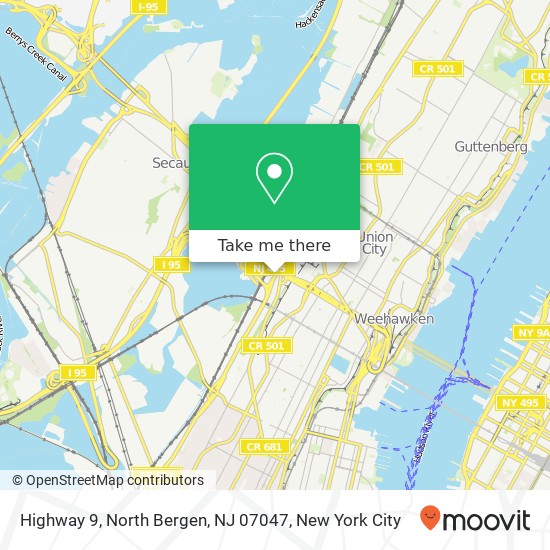 Highway 9, North Bergen, NJ 07047 map