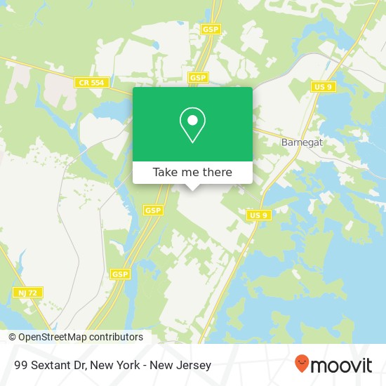 Mapa de 99 Sextant Dr, Barnegat, NJ 08005