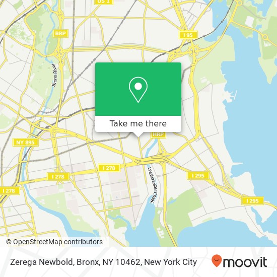 Mapa de Zerega Newbold, Bronx, NY 10462
