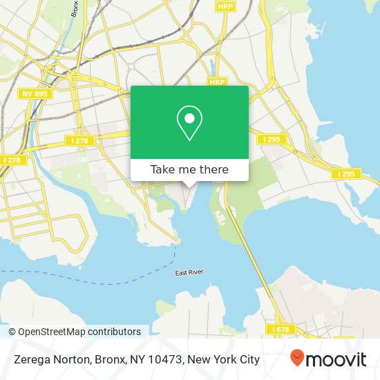 Mapa de Zerega Norton, Bronx, NY 10473