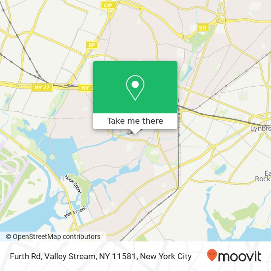 Mapa de Furth Rd, Valley Stream, NY 11581
