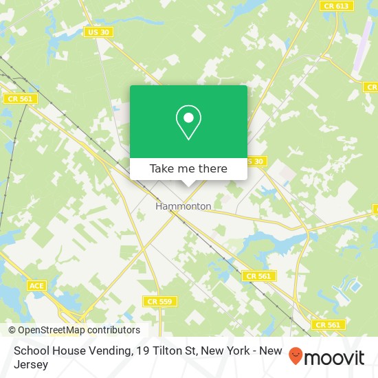 Mapa de School House Vending, 19 Tilton St