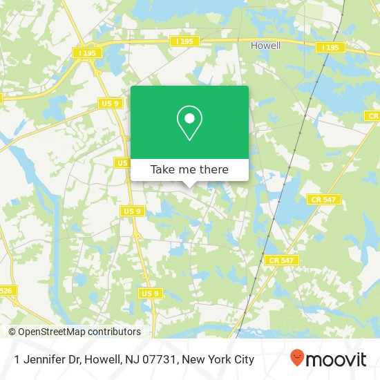1 Jennifer Dr, Howell, NJ 07731 map