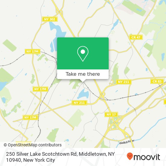 Mapa de 250 Silver Lake Scotchtown Rd, Middletown, NY 10940