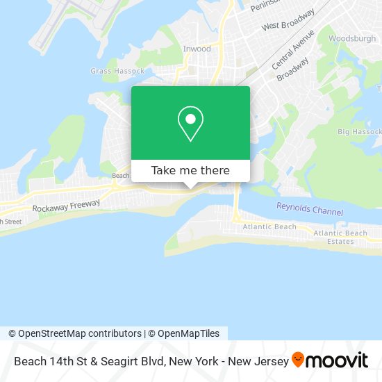 Mapa de Beach 14th St & Seagirt Blvd