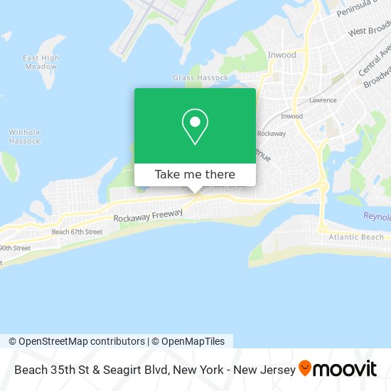 Mapa de Beach 35th St & Seagirt Blvd
