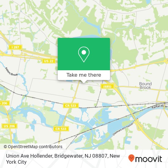 Union Ave Hollender, Bridgewater, NJ 08807 map