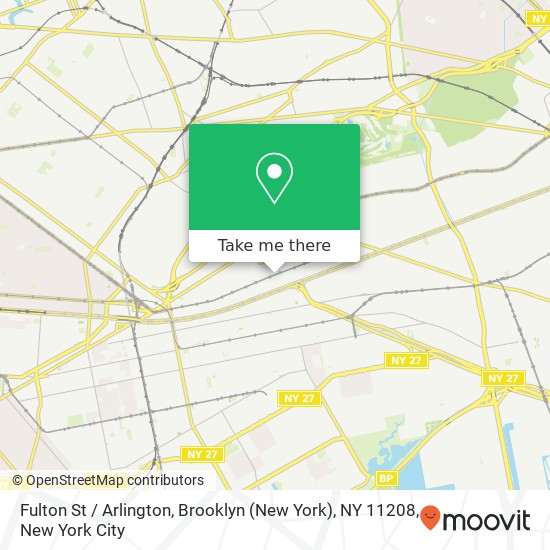 Mapa de Fulton St / Arlington, Brooklyn (New York), NY 11208