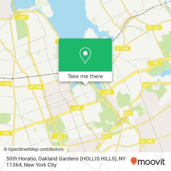 50th Horatio, Oakland Gardens (HOLLIS HILLS), NY 11364 map