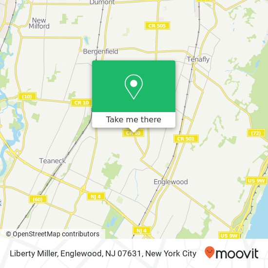 Mapa de Liberty Miller, Englewood, NJ 07631