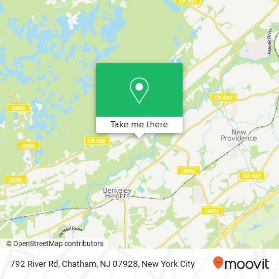 Mapa de 792 River Rd, Chatham, NJ 07928