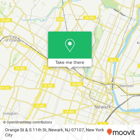Orange St & S 11th St, Newark, NJ 07107 map