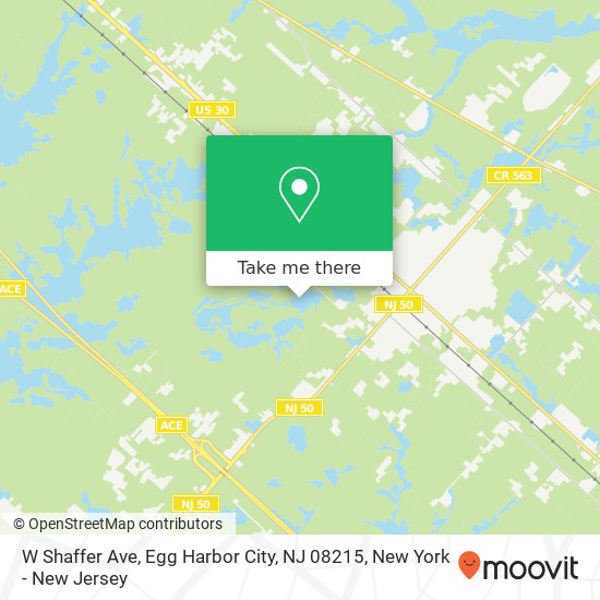 Mapa de W Shaffer Ave, Egg Harbor City, NJ 08215