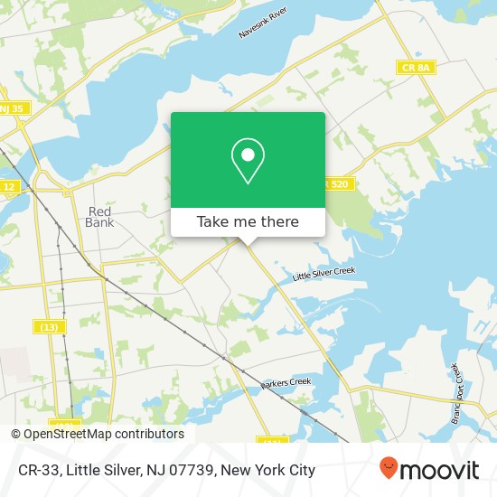 Mapa de CR-33, Little Silver, NJ 07739