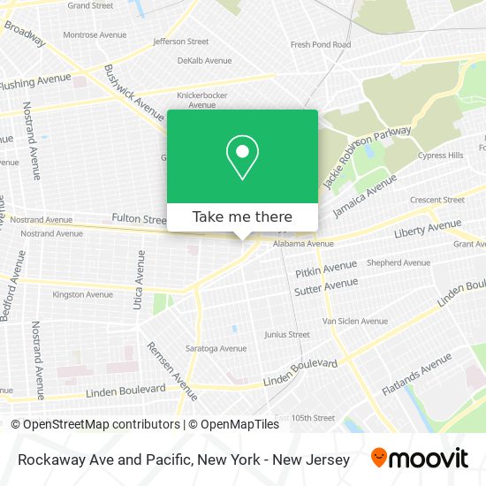 Rockaway Ave and Pacific map