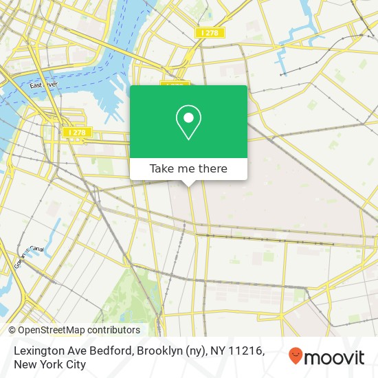 Mapa de Lexington Ave Bedford, Brooklyn (ny), NY 11216