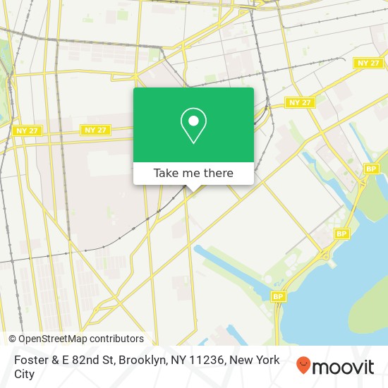 Mapa de Foster & E 82nd St, Brooklyn, NY 11236