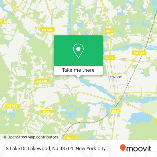 Mapa de S Lake Dr, Lakewood, NJ 08701