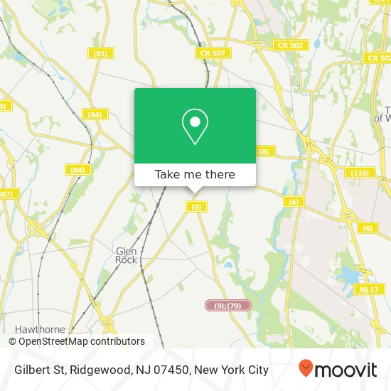 Gilbert St, Ridgewood, NJ 07450 map