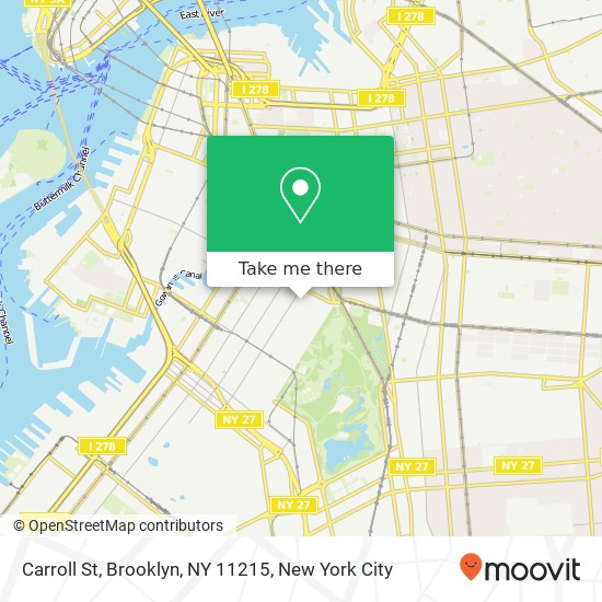 Mapa de Carroll St, Brooklyn, NY 11215