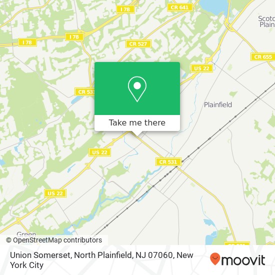 Union Somerset, North Plainfield, NJ 07060 map