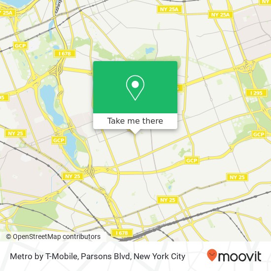 Mapa de Metro by T-Mobile, Parsons Blvd