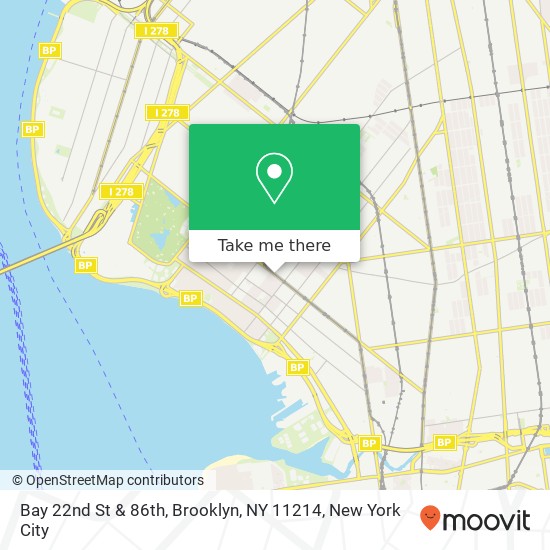 Mapa de Bay 22nd St & 86th, Brooklyn, NY 11214