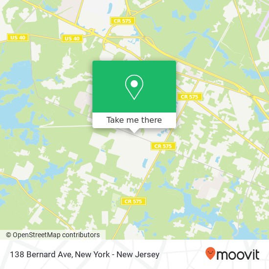 Mapa de 138 Bernard Ave, Egg Harbor Twp, NJ 08234