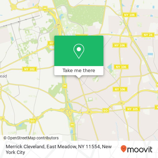 Mapa de Merrick Cleveland, East Meadow, NY 11554