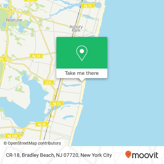 CR-18, Bradley Beach, NJ 07720 map